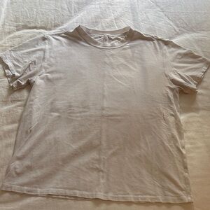 lululemon athletica white speckled boyfriend tee